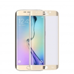 LUVVITT Samsung Galaxy S7 Edge Temperli Cam Ekran Koruyucu (Gold)