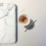 Leminimo iPhone 6 Plus / 6S Plus Esnek Klf-White Marble