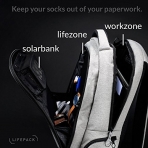 Lifepack Gne Enerjili ve Hrszla Kar Srt antas-Titanium Grey