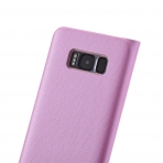 Linktive Samsung Galaxy S8 Flip Czdan Deri Klf-Pink