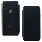 Lontect Apple iPhone X Deri C�zdan K�l�f- Black