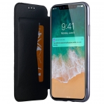 Lontect Apple iPhone X Deri C�zdan K�l�f- Black
