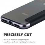 Lontect Apple iPhone X Deri C�zdan K�l�f- Black