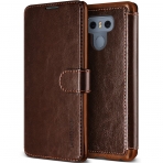 Lumion LG G6 Savant Deri Czdan Klf-Chocolate Brown