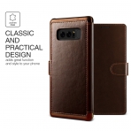 Lumion Samsung Galaxy Note 8 Savant Seri Czdan Klf-Chocolate Brown