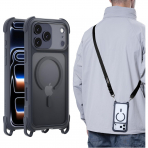 MAGEASY iPhone 17 Pro Max Odyssey Strap M Klf-Midnight Black