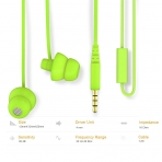 MAXROCK Süper Soft Silikon Kulak İçi Kulaklık-Green