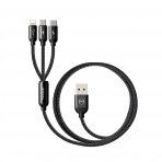 MCDODO Lightning/Micro USB/Type-C arj ve Senkron Kablosu-Black