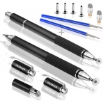 MEKO Precision Serisi Disc Stylus Kalem (2 Adet)-Black-Black
