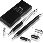 MEKO Precision Serisi Disc Stylus Kalem (2 Adet)-Black-Silver