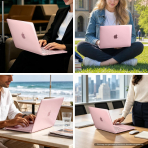 MOSISO Kristal Ultra �nce MacBook Neo Laptop K�l�f�-Crystal Blush