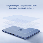 MOSISO Kristal Ultra �nce MacBook Neo Laptop K�l�f�-Crystal Indigo