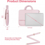 MOSISO Laptop Omuz antas (15-16 in)-Pink 