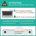 MOSISO MacBook Air Koruyucu Klf (15 in)(2023)-Smoke Black