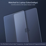 MOSISO MacBook Neo Parmak �zi B�rakmayan Laptop K�l�f�-Indigo Clear
