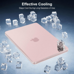 MOSISO MacBook Neo Parmak �zi B�rakmayan Laptop K�l�f�-Blush Clear