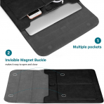 MOSISO MacBook Air/Pro Laptop antas (13 in)-Black 