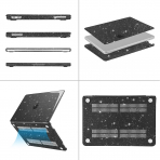 MOSISO Simli MacBook Neo Laptop K�l�f Seti-Black