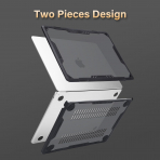 MOSISO Symmetric Geometric MacBook Air K�l�f (13.6 �n�)-Gray
