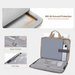 MOSISO Fluffy Laptop antas (15-15.6 in)-Taupe Brown