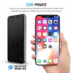 Maxboost iPhone X Privacy Siyah Temperli Cam Ekran Koruyucu (3 Adet)