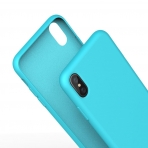 MeanLove Apple iPhone X Silikon K�l�f-Blue