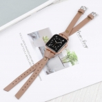 Minyee Deri Apple Watch 7 Kay (41mm)-Grey Brown