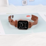 Minyee Deri Apple Watch 7 Kay (41mm)-Light Brown