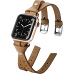 Minyee Deri Apple Watch 7 Kay (45mm)-Dark Matte Brown