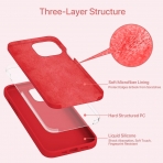 Miracase Silikon Apple iPhone 13 Klf-Red