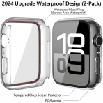 Misxi Apple Watch 10 46mm Bumper Su Geirmez Klf -Crystal Transparent