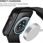 Misxi Apple Watch 9/8/7 45mm Bumper Su Geirmez Klf -Matte Black