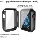 Misxi Apple Watch 9/8/7 45mm Bumper Su Geirmez Klf -Matte Black