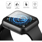 Misxi Apple Watch 9/8/7 45mm Bumper Su Geirmez Klf -Matte Black