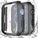 Misxi Apple Watch 9/8/7 45mm Bumper Su Geirmez Klf -Matte Black