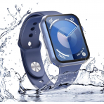 Misxi Apple Watch 9/8/7 45mm Bumper Su Geirmez Klf -Matte Transparent