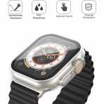 Misxi Apple Watch Ultra 49mm Bumper Su Geirmez Klf-Black Transparent