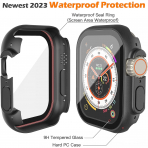 Misxi Apple Watch Ultra 49mm Bumper Su Geirmez Klf-Matte Black
