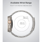 MoKo Apple Watch Ultra 3 Geli�tirilmi� Titanyum Kay�� -Silver