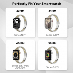 MoKo Apple Watch Ultra 3 �nce Paslanmaz �elik Kay��-Stayle Silver/Gold
