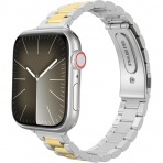 MoKo Apple Watch Ultra 3 �nce Paslanmaz �elik Kay��-Silver/Gold