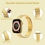 MoKo Apple Watch Ultra 3 �nce Paslanmaz �elik Kay��-Gold