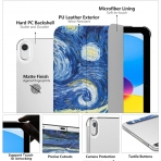 MoKo Apple iPad 10. Nesil nce Standl Klf (10.9 n)-Starry Night Blue