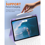 MoKo Klavyeli iPad Air 6.Nesil Klf (11 in)-Lilac
