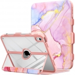 MoKo Apple iPad 10. Nesil Standl Klf (10.9 n)-Light Pink Gold Marble