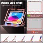 MoKo Apple iPad 10. Nesil Standl Klf (10.9 n)-Light Pink Gold Marble