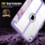 MoKo Apple iPad 10. Nesil Standl Klf (10.9 n)-Purple Marble