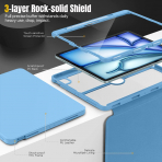 MoKo Apple iPad Air M2 Standl Klf (13 n)-Sunny Sky Blue 