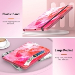 MoKo Apple iPad 10. Nesil Klf (10.9 n)-Dreamy Starry Watermelon Red