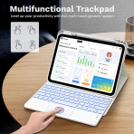 MoKo Apple iPad A16 Klavyeli Klf (11 in)-White